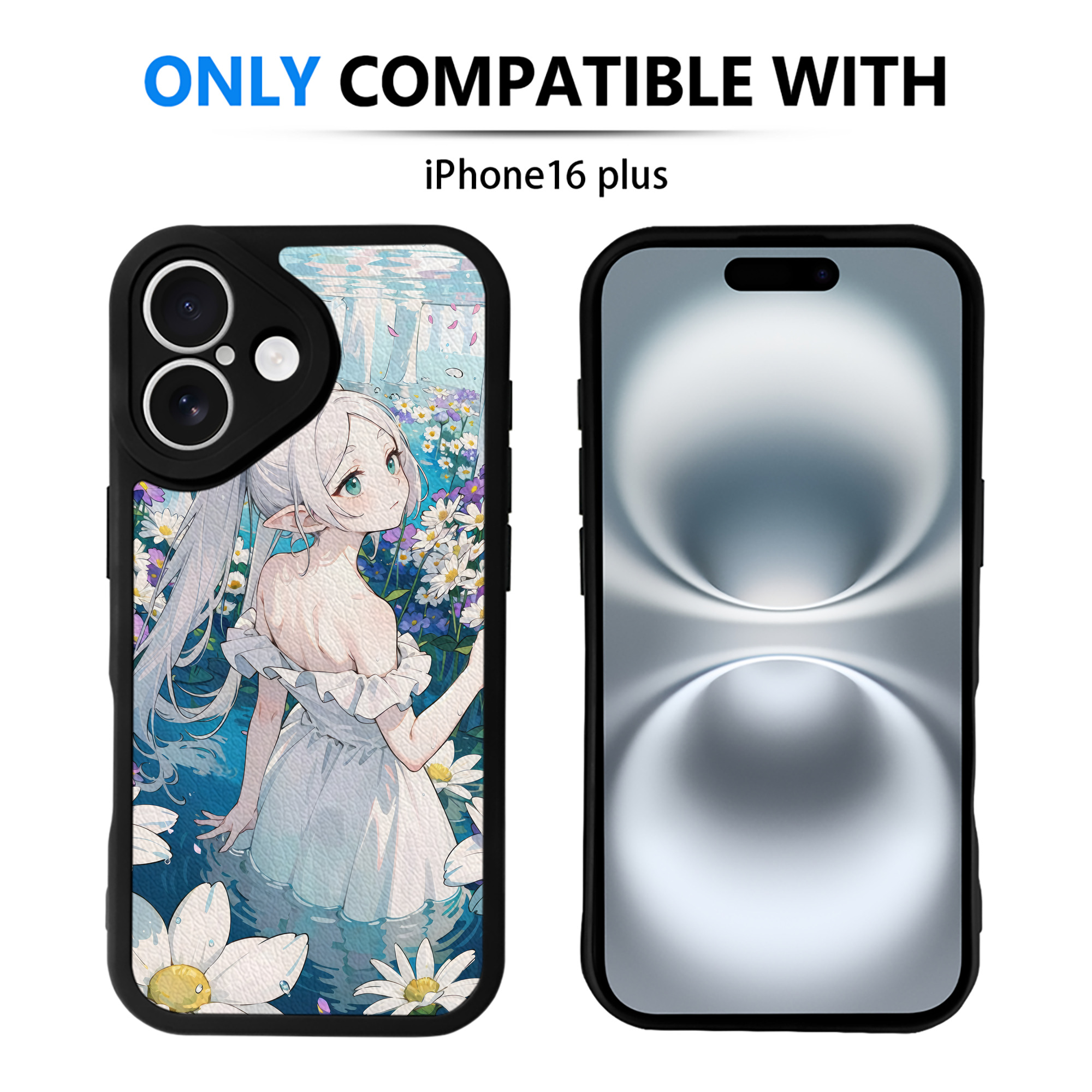 （画像用） 葬送のフリーレン Frieren 【iPhone 16シリーズ対応】シリコンスマホケース（レザー調） 材質：シリコン